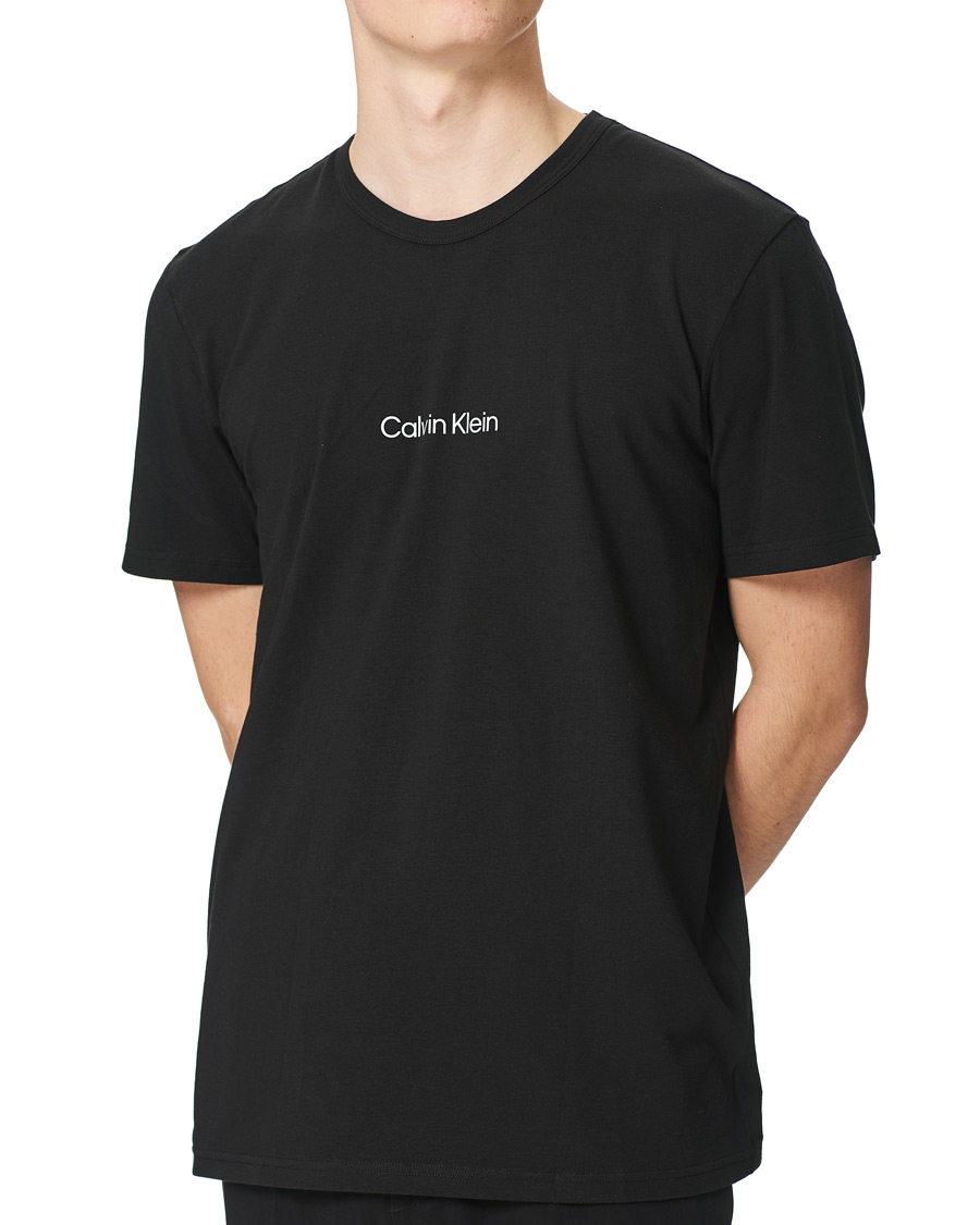Heren | T-shirts | Calvin Klein | Center Logo Crew Neck Tee Black
