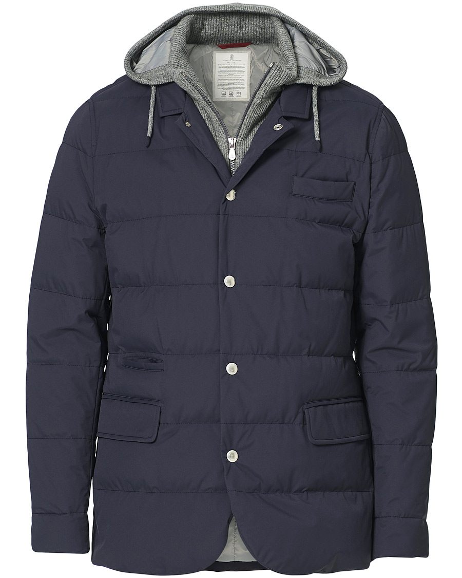 Homme | Manteaux Et Vestes | Brunello Cucinelli | Cashmere Lined Hooded Jacket Navy