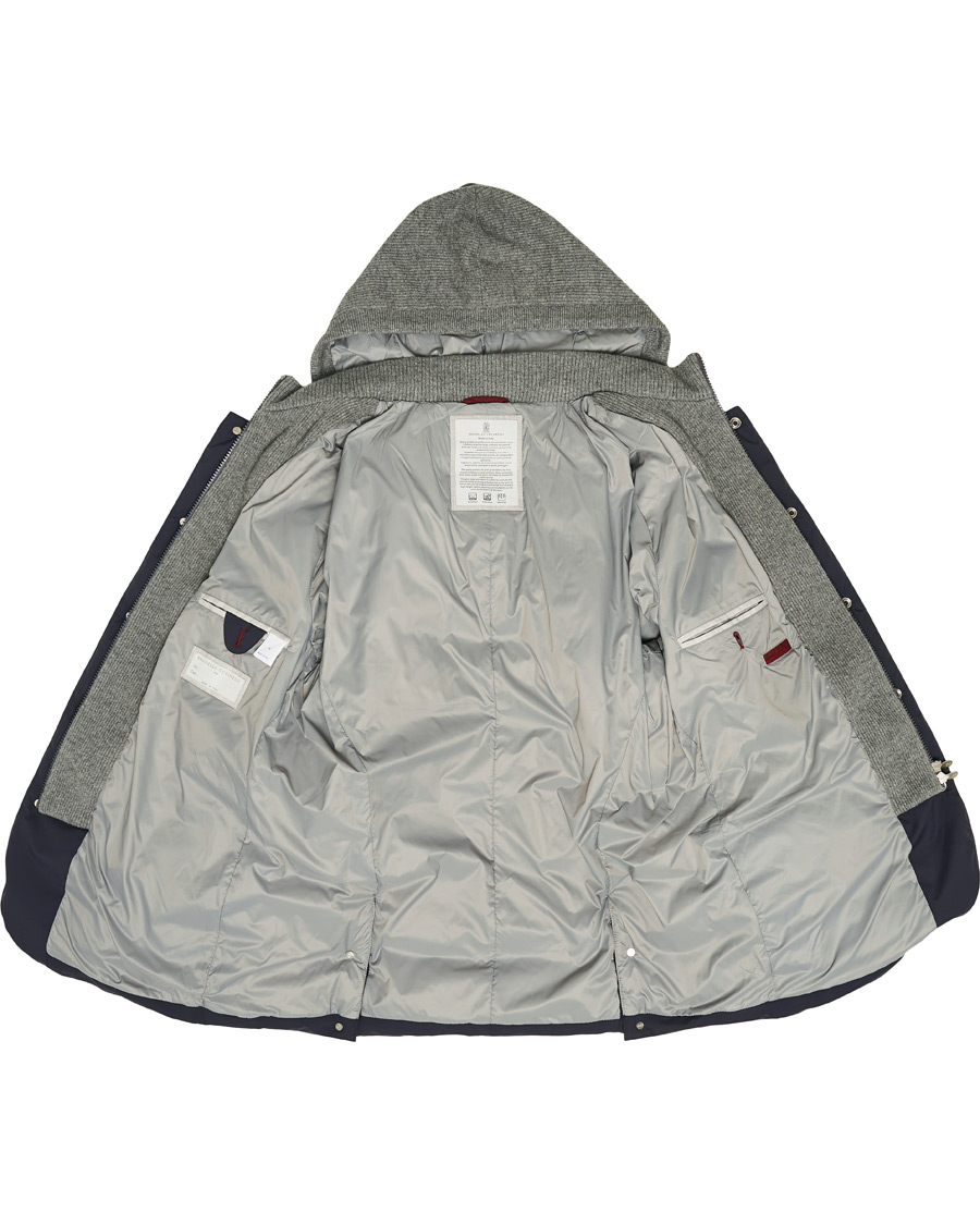 Homme | Manteaux Et Vestes | Brunello Cucinelli | Cashmere Lined Hooded Jacket Navy