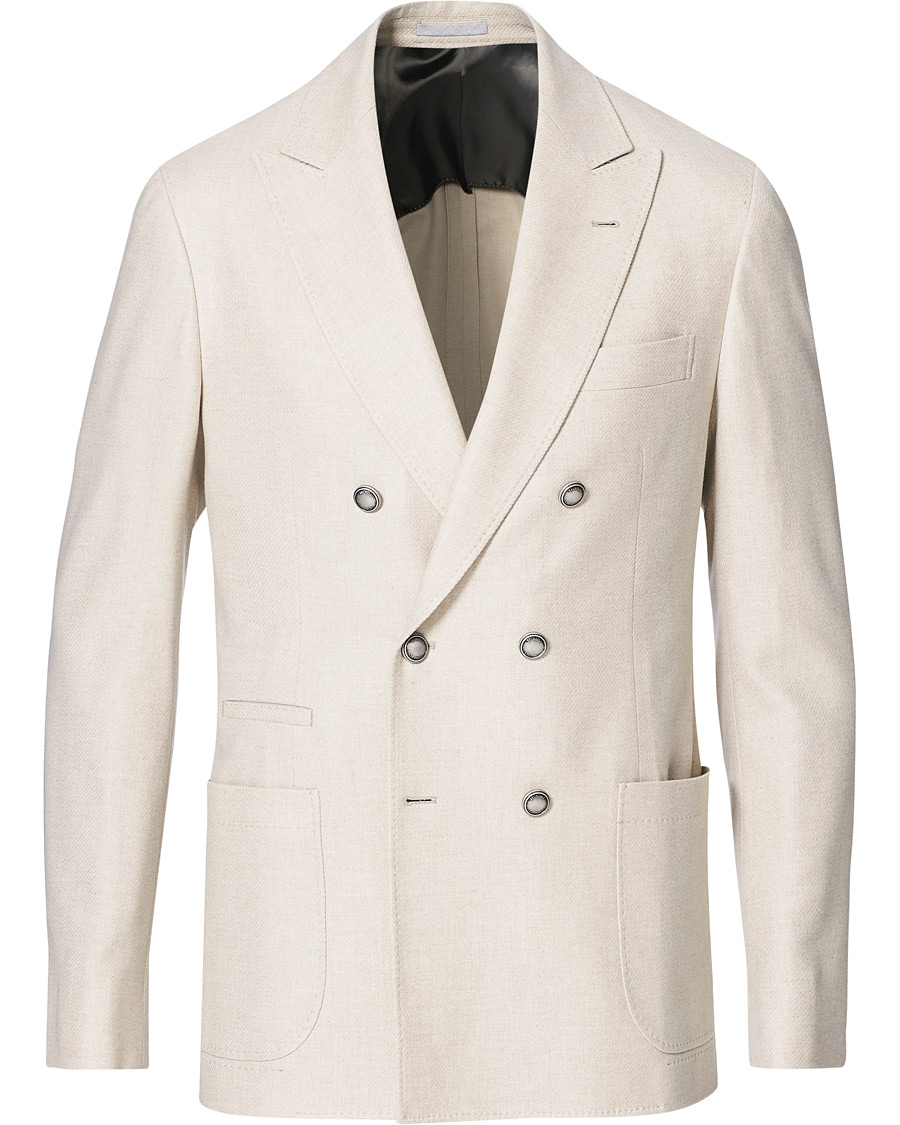 Homme | Blazers | Brunello Cucinelli | Double Breasted Cashmere Blazer Sand
