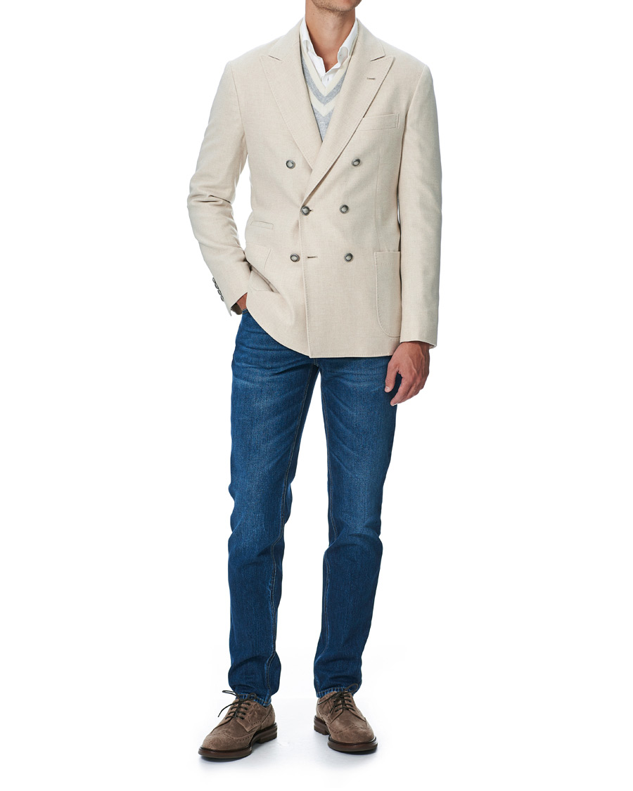 Homme | Blazers | Brunello Cucinelli | Double Breasted Cashmere Blazer Sand