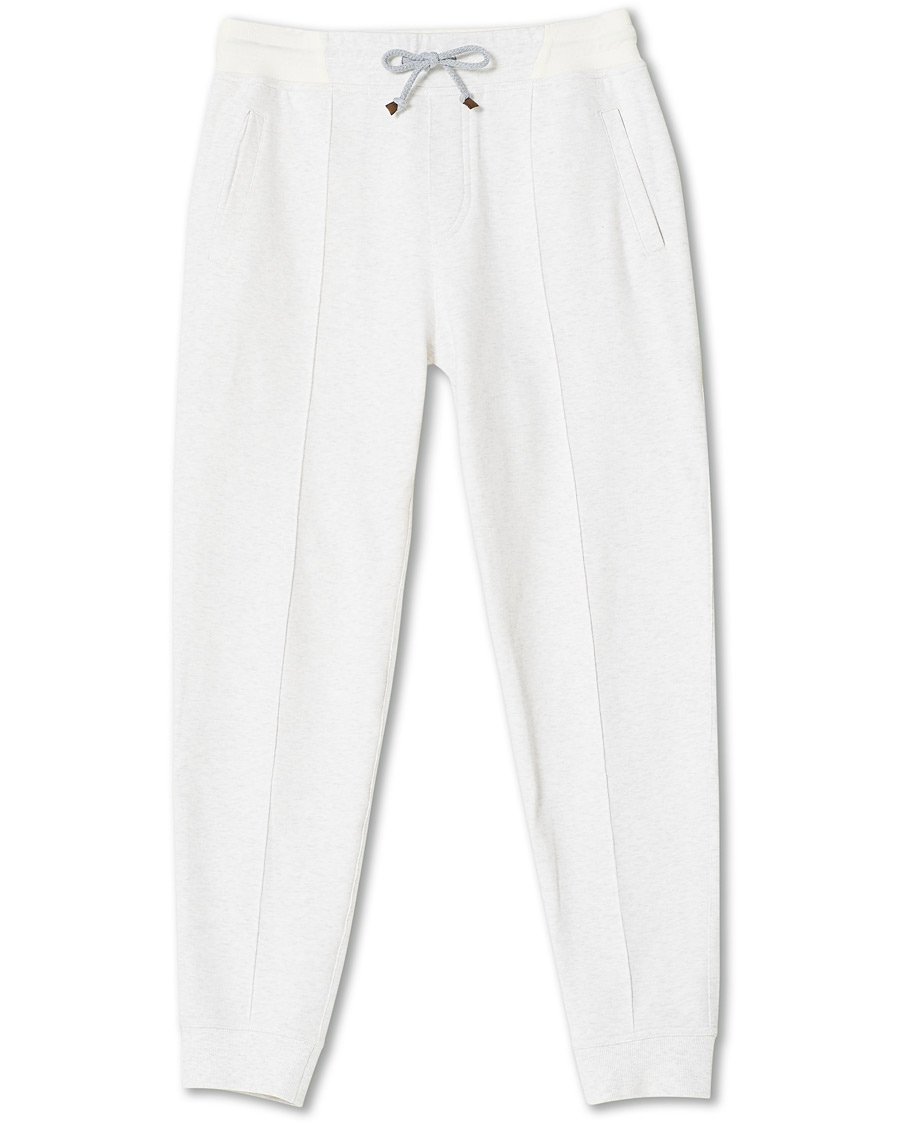 Homme | Pantalons | Brunello Cucinelli | Soft Fleece Cotton Jogging Pants Off White