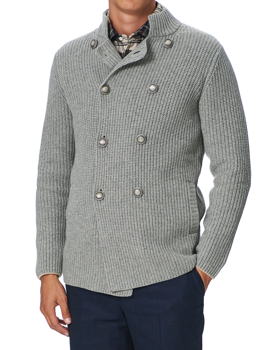 Homme | Pulls Et Tricots | Brunello Cucinelli | Double Breasted Cashmere Cardigan Jacket Grey Melange