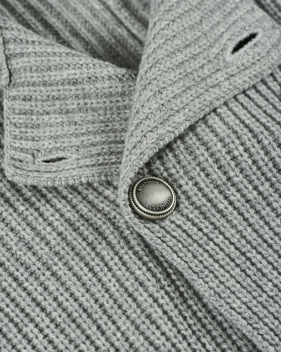 Homme | Pulls Et Tricots | Brunello Cucinelli | Double Breasted Cashmere Cardigan Jacket Grey Melange