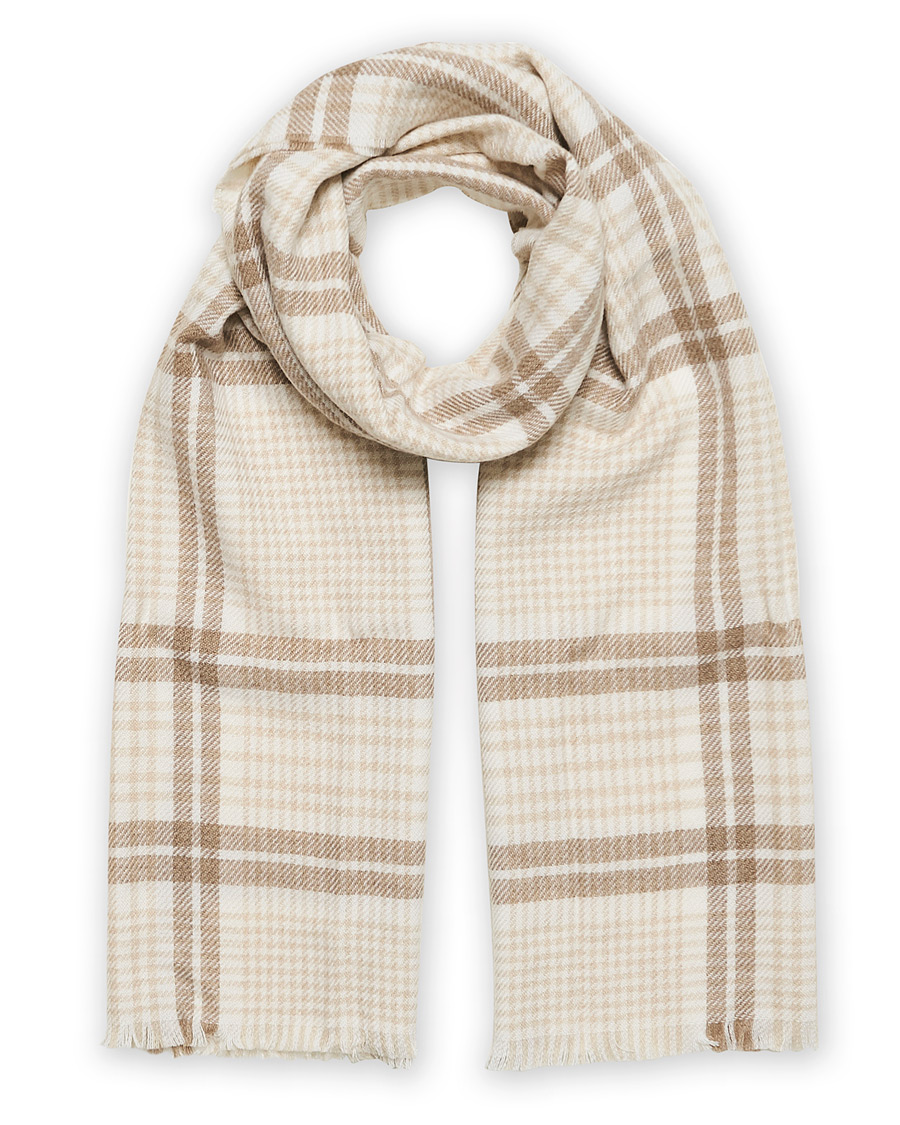 Homme | Brunello Cucinelli Checked Cashmere Scarf Beige | Brunello Cucinelli | Checked Cashmere Scarf Beige