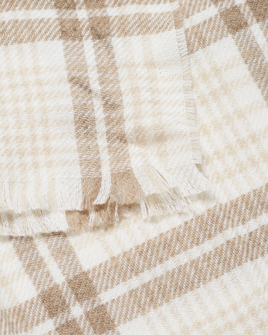 Homme | Brunello Cucinelli Checked Cashmere Scarf Beige | Brunello Cucinelli | Checked Cashmere Scarf Beige