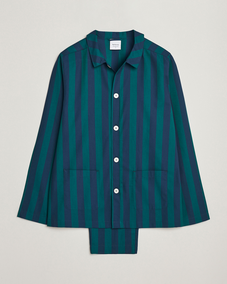 Homme | | Nufferton | Uno Striped Pyjama Set Blue/Green