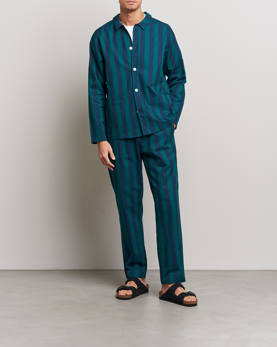 Homme | | Nufferton | Uno Striped Pyjama Set Blue/Green