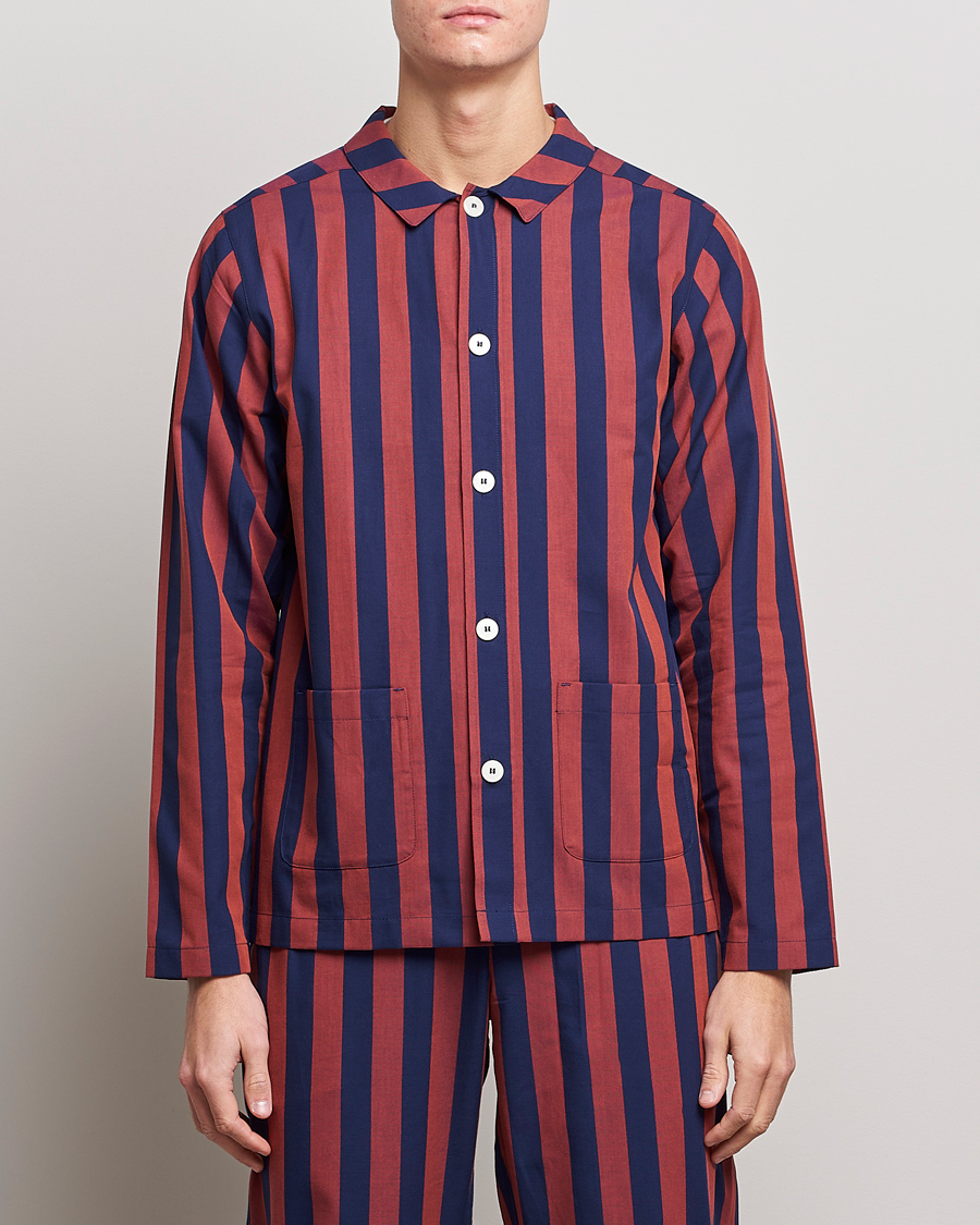 Homme | Nufferton Uno Striped Pyjama Set Blue/Red | Nufferton | Uno Striped Pyjama Set Blue/Red