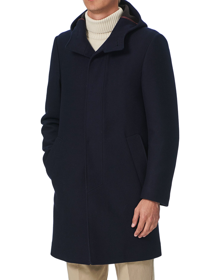 Homme | Manteaux Et Vestes | Canali | Soft Wool Duffelcoat Navy