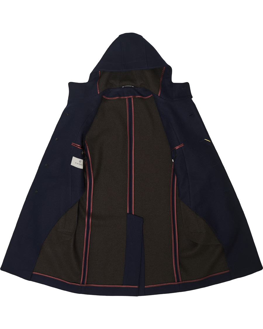 Homme | Manteaux Et Vestes | Canali | Soft Wool Duffelcoat Navy