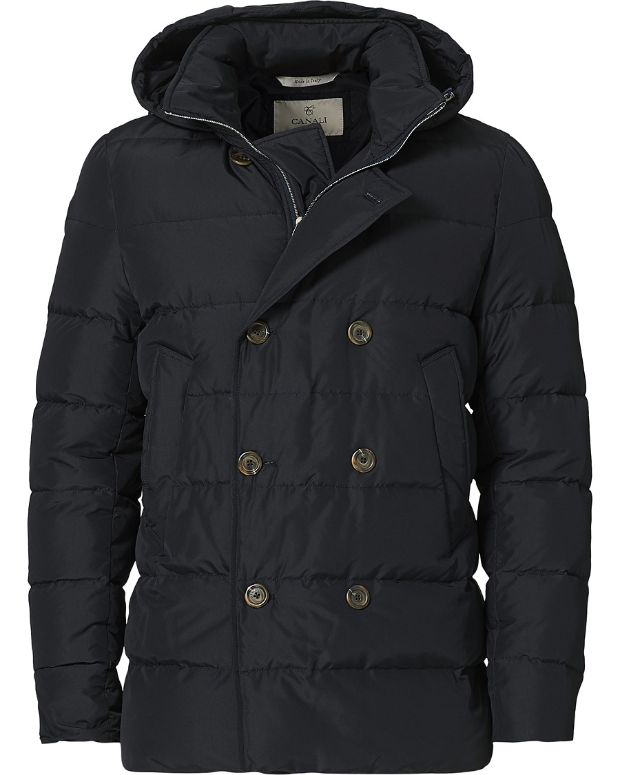 Homme | Manteaux Et Vestes | Canali | Double Breasted Down Jacket Navy