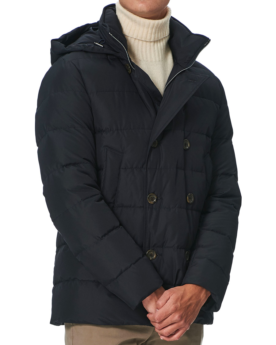 Homme | Manteaux Et Vestes | Canali | Double Breasted Down Jacket Navy
