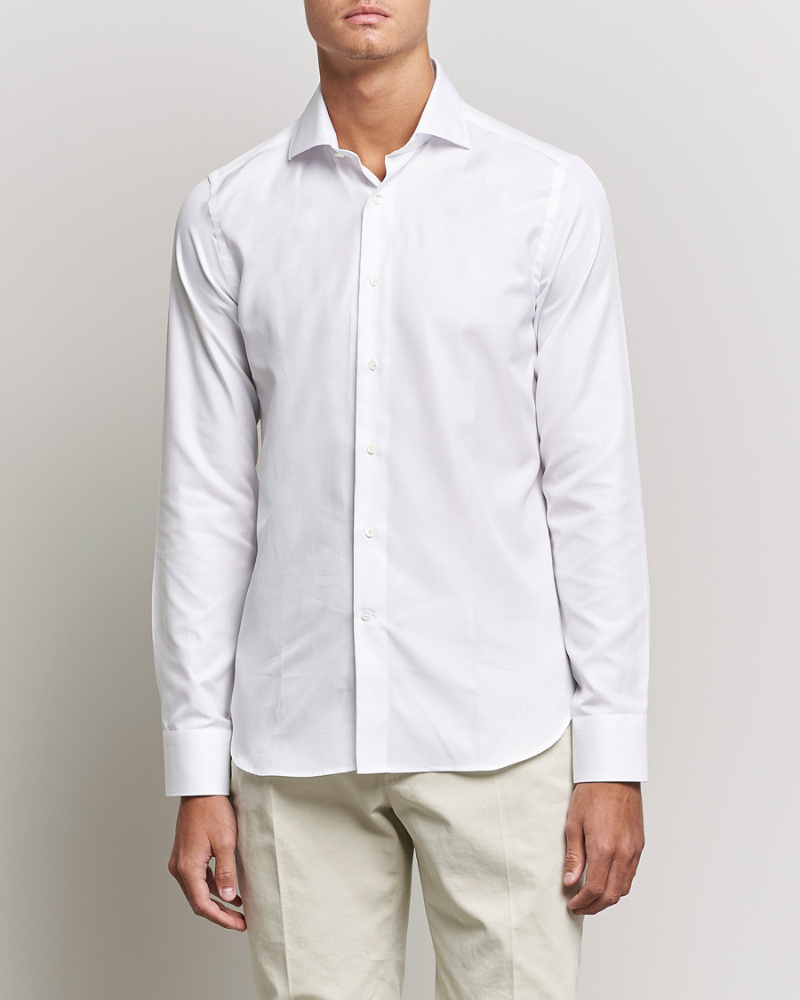 Homme | Chemises | Canali | Slim Fit Cotton Shirt White