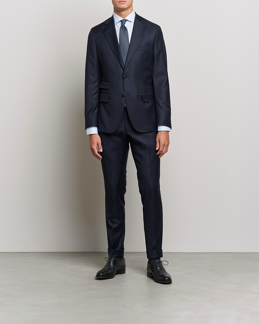 Homme | Chemises | Canali | Slim Fit Cotton Shirt Light Blue