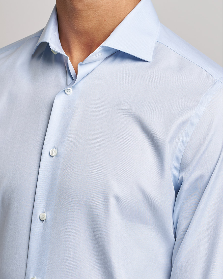 Homme | Chemises | Canali | Slim Fit Cotton Shirt Light Blue