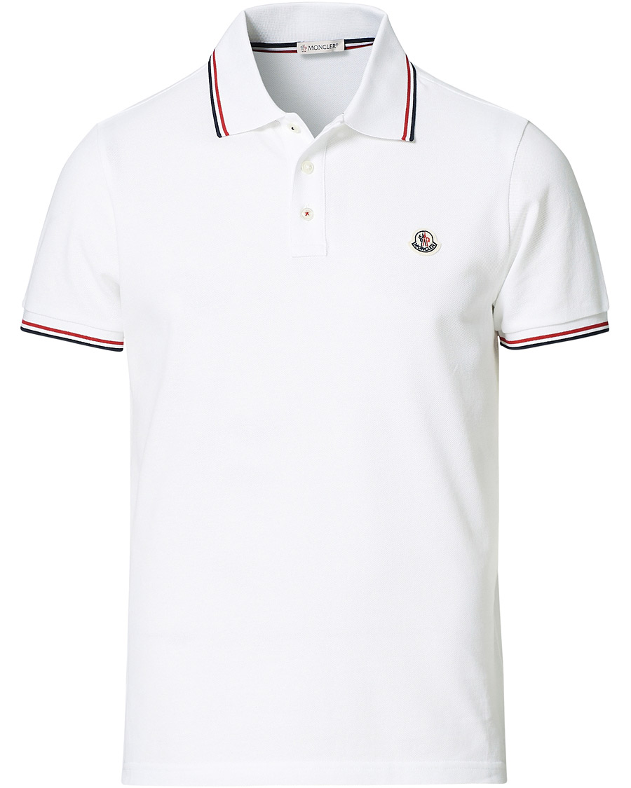 Heren | Polo's | Moncler | Logo Tipped Polo White