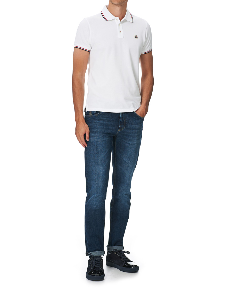 Heren | Polo's | Moncler | Logo Tipped Polo White