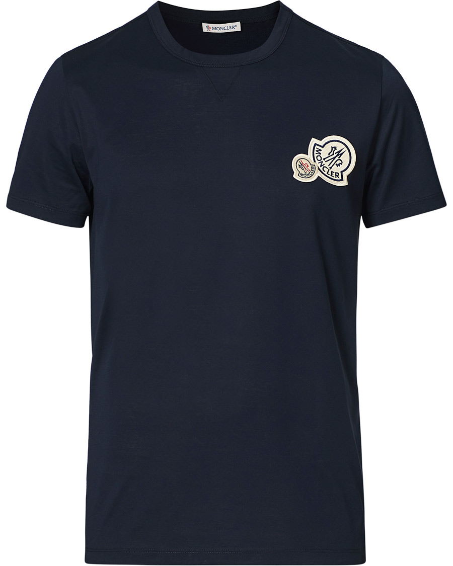 Heren | T-shirts | Moncler | Patch Logo Tee Navy