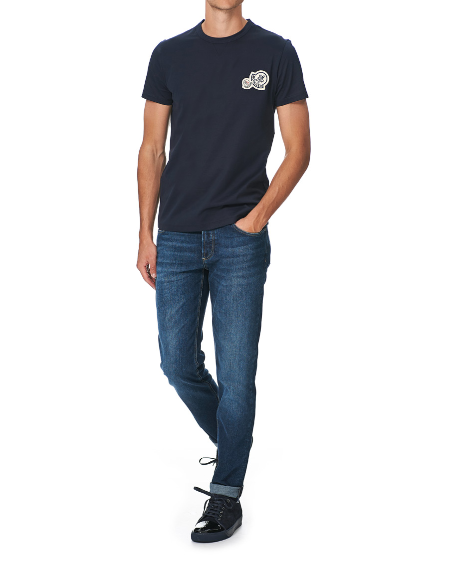 Heren | T-shirts | Moncler | Patch Logo Tee Navy