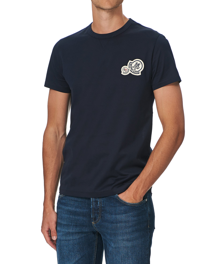 Heren | T-shirts | Moncler | Patch Logo Tee Navy