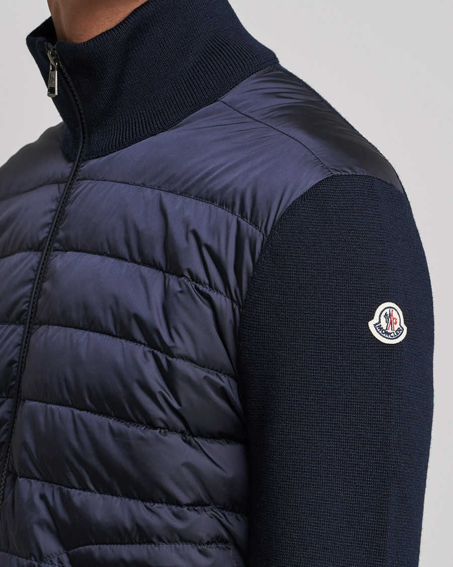 Homme | Pulls Et Tricots | Moncler | Hybrid Zip Sweater Navy