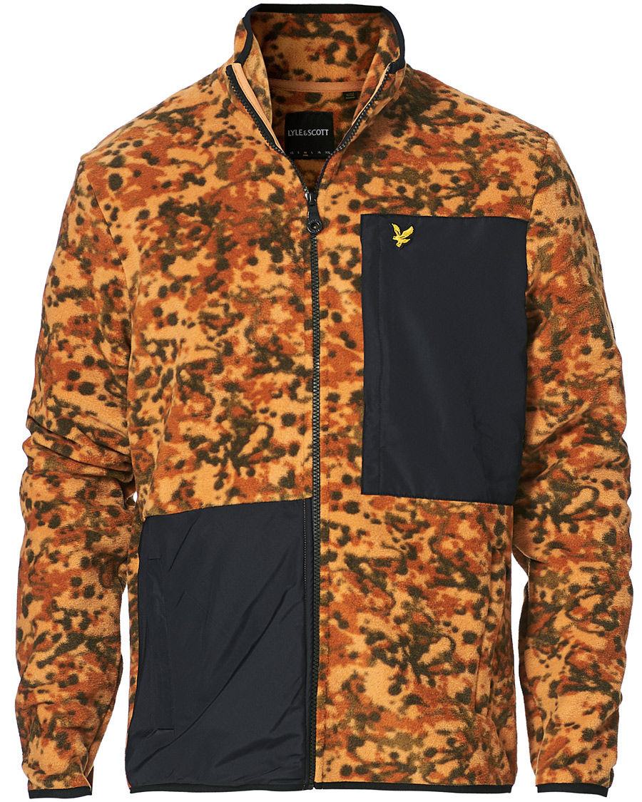 Homme | Pulls Et Tricots | Lyle & Scott | Earth Print Fleece Full Zip Tan