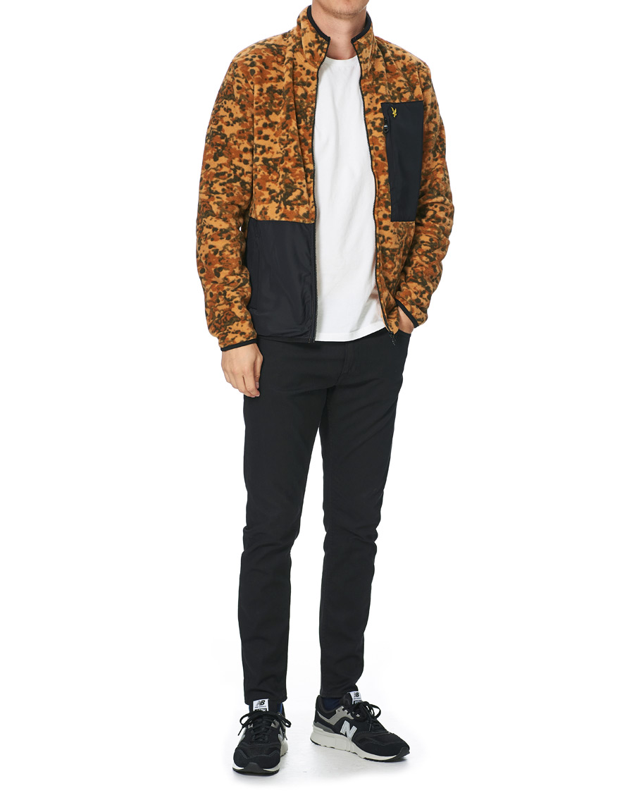 Homme | Pulls Et Tricots | Lyle & Scott | Earth Print Fleece Full Zip Tan