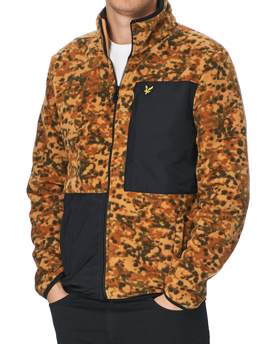 Homme | Pulls Et Tricots | Lyle & Scott | Earth Print Fleece Full Zip Tan