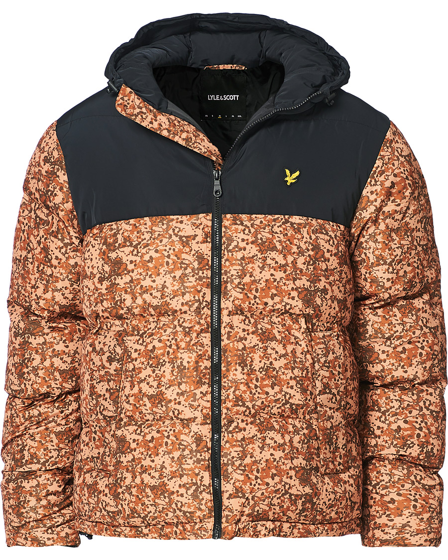 Heren | Jassen | Lyle & Scott | Earth Print Padded Jacket Jet Black