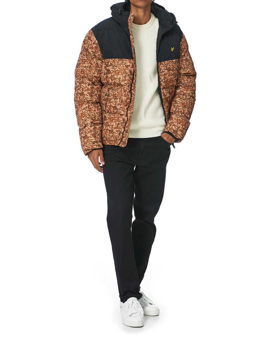 Heren | Jassen | Lyle & Scott | Earth Print Padded Jacket Jet Black