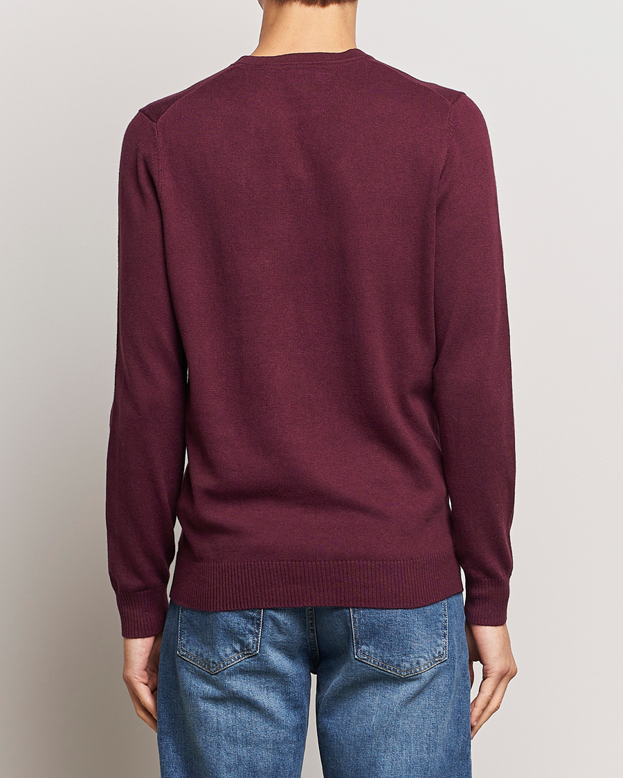 Homme | Pulls Et Tricots | Lyle & Scott | Cotton/Merino Crew Neck Jumper Burgundy