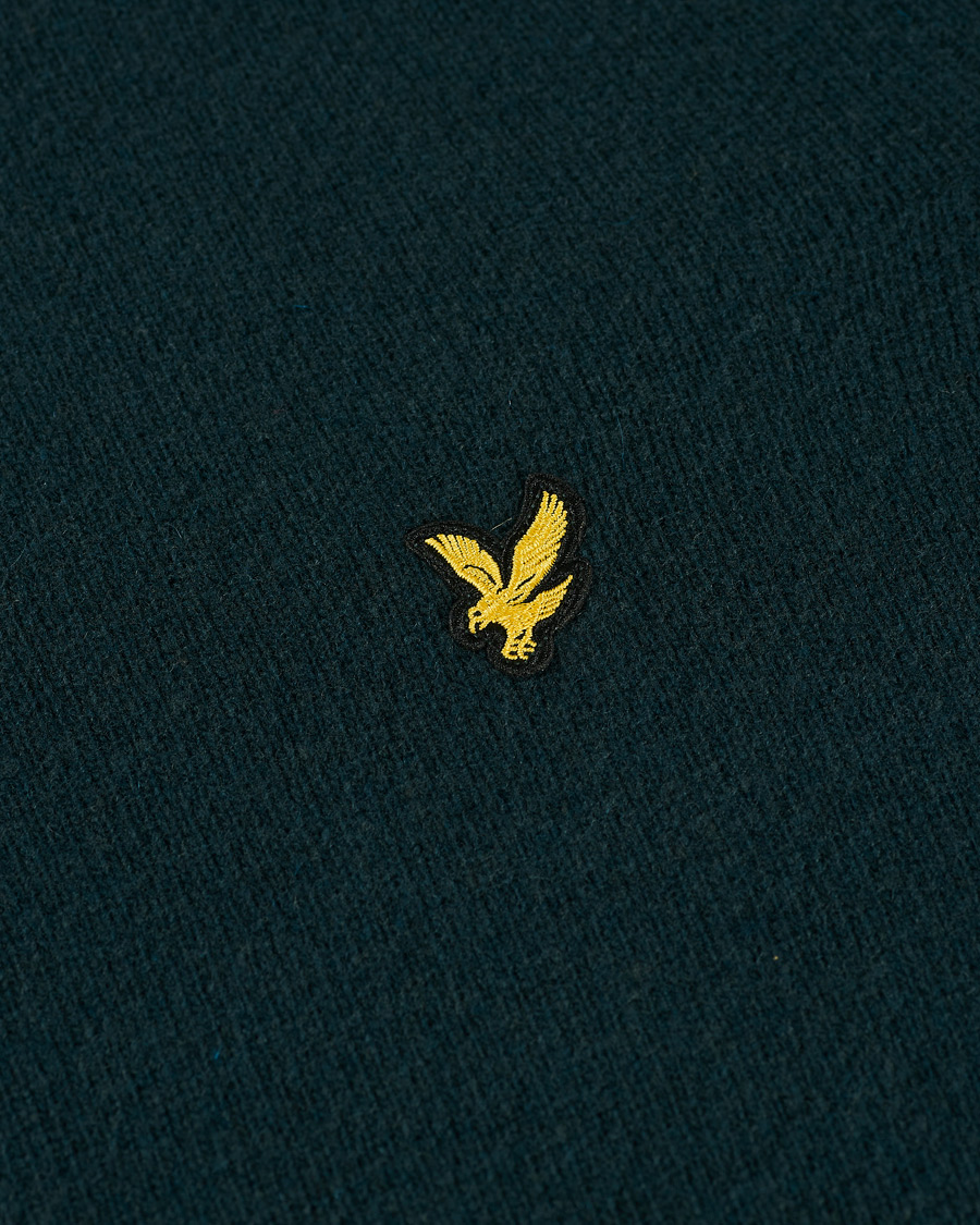 Heren | Truien | Lyle & Scott | Lambswool Crew Neck Pullover Dark Green Marl