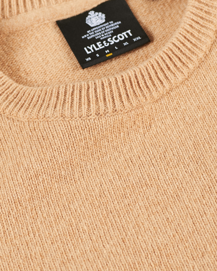 Homme | Pulls Et Tricots | Lyle & Scott | Lambswool Crew Neck Pullover Tan Marl