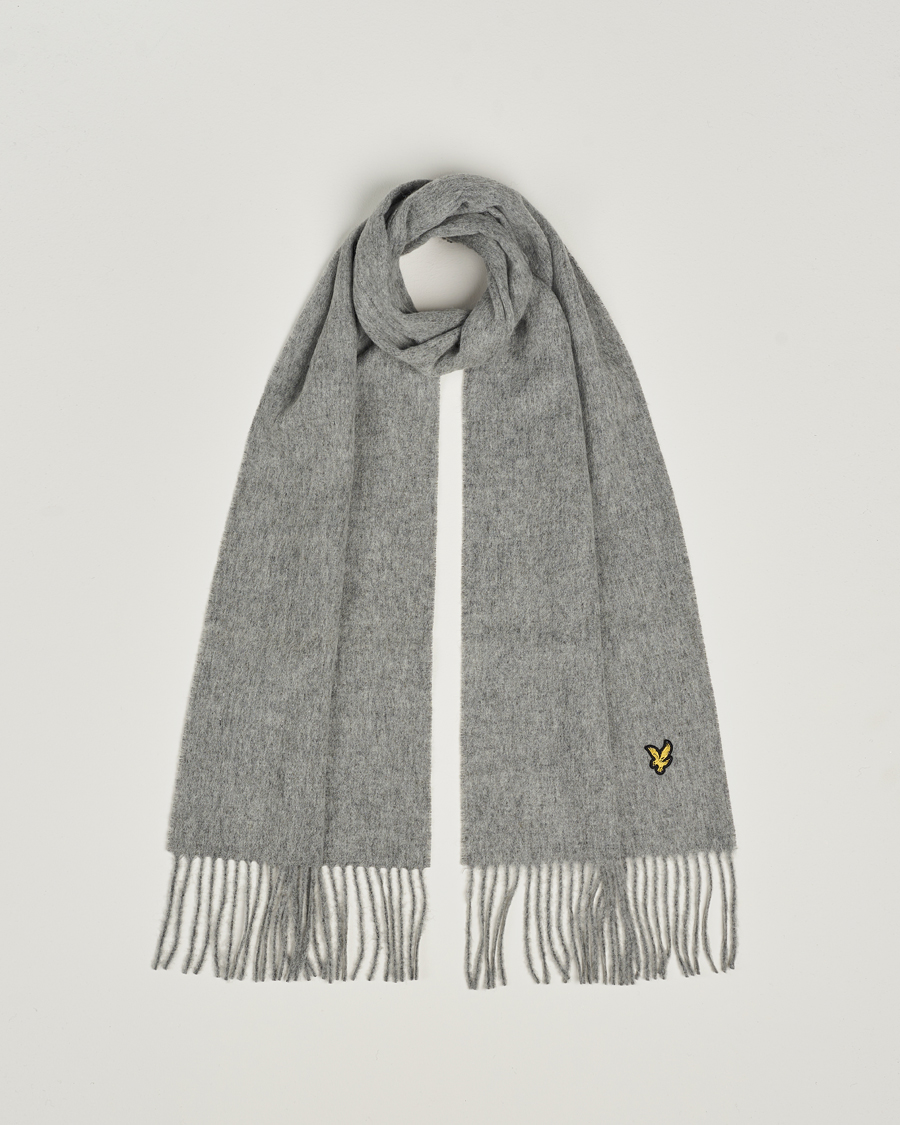Homme | Lyle & Scott Lambswool Scarf Mid Grey Marl | Lyle & Scott | Lambswool Scarf Mid Grey Marl