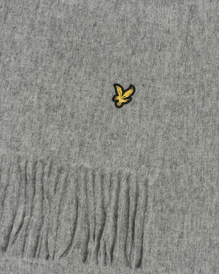 Homme | Lyle & Scott Lambswool Scarf Mid Grey Marl | Lyle & Scott | Lambswool Scarf Mid Grey Marl