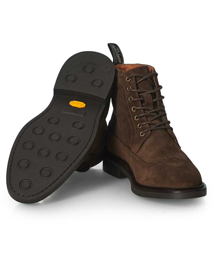 Homme | Polo Ralph Lauren Asher Wing Tip Boot Chocolate Brown Suede | Polo Ralph Lauren | Asher Wing Tip Boot Chocolate Brown Suede