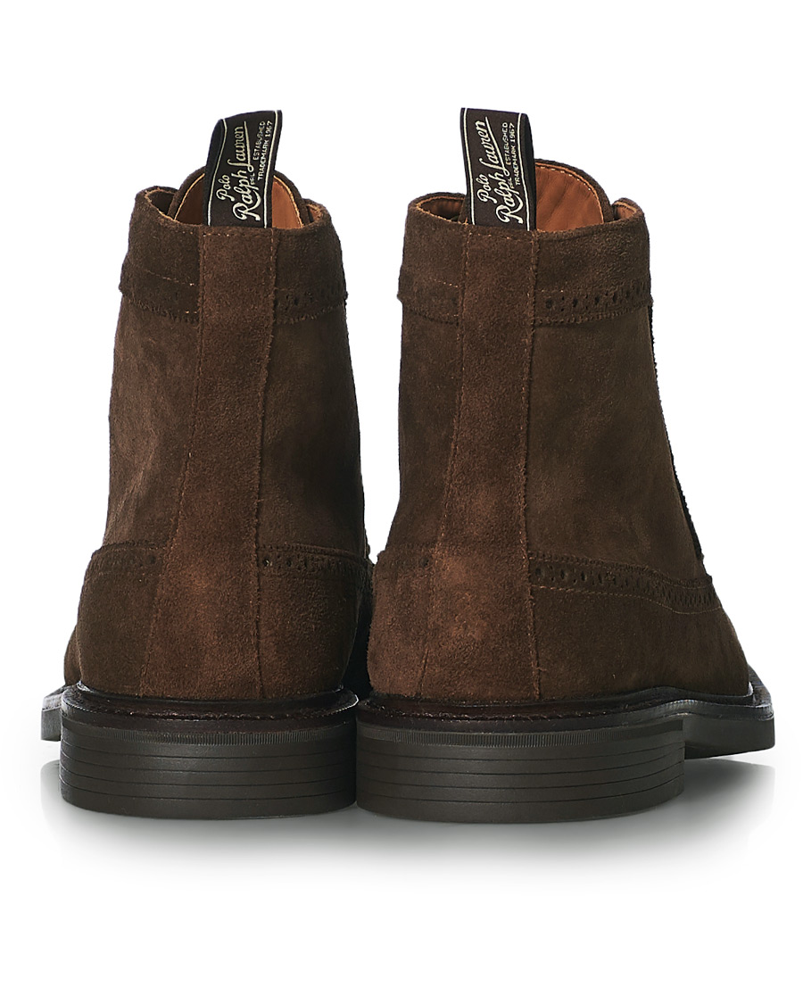 Homme | Polo Ralph Lauren Asher Wing Tip Boot Chocolate Brown Suede | Polo Ralph Lauren | Asher Wing Tip Boot Chocolate Brown Suede