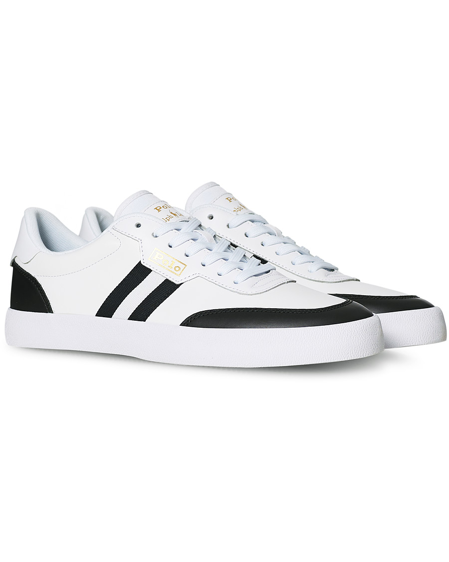 Homme | Polo Ralph Lauren Court Vulc Sneaker White/Black | Polo Ralph Lauren | Court Vulc Sneaker White/Black