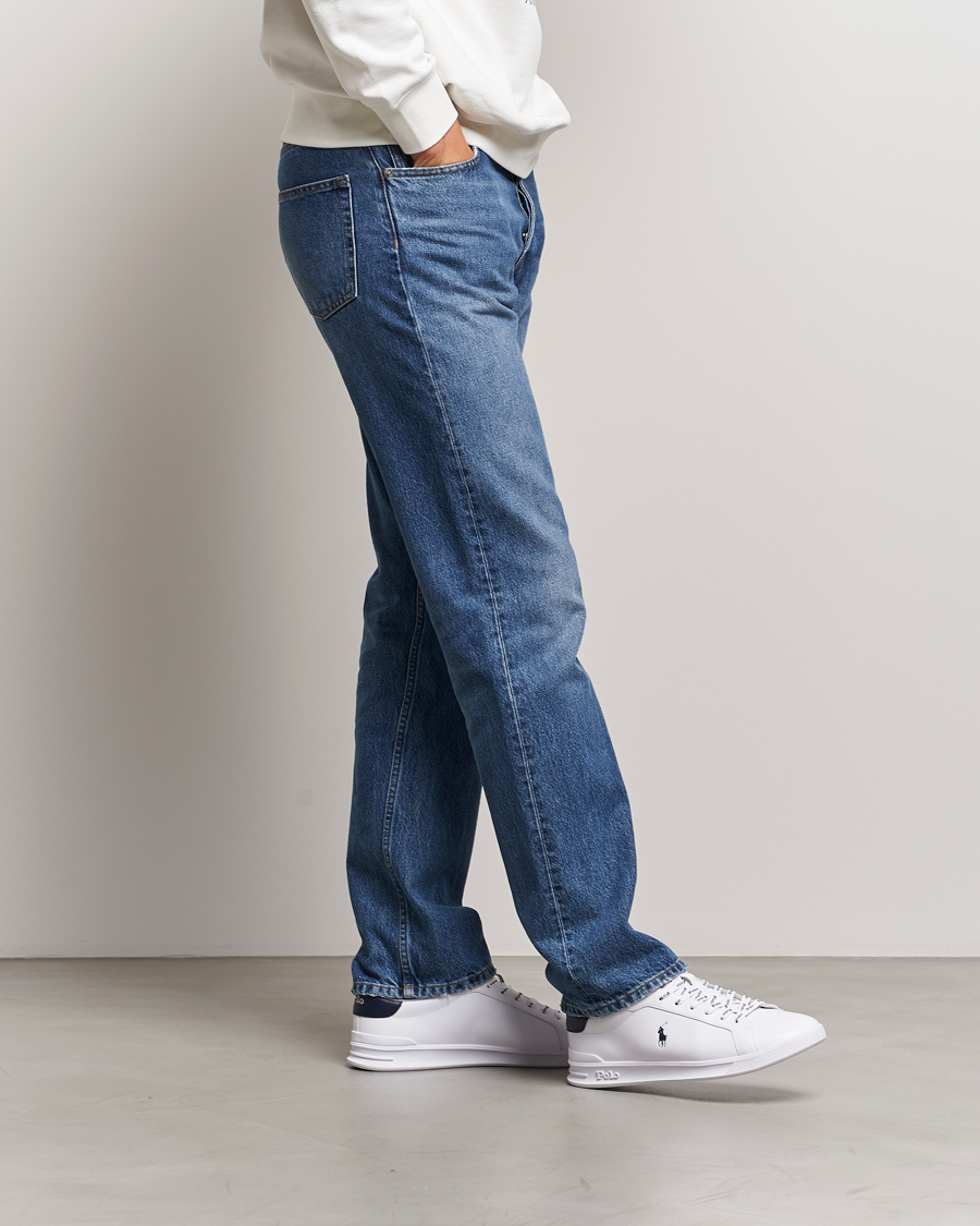 Heren | Sneakers | Polo Ralph Lauren | Heritage Court Sneaker White/Newport Navy