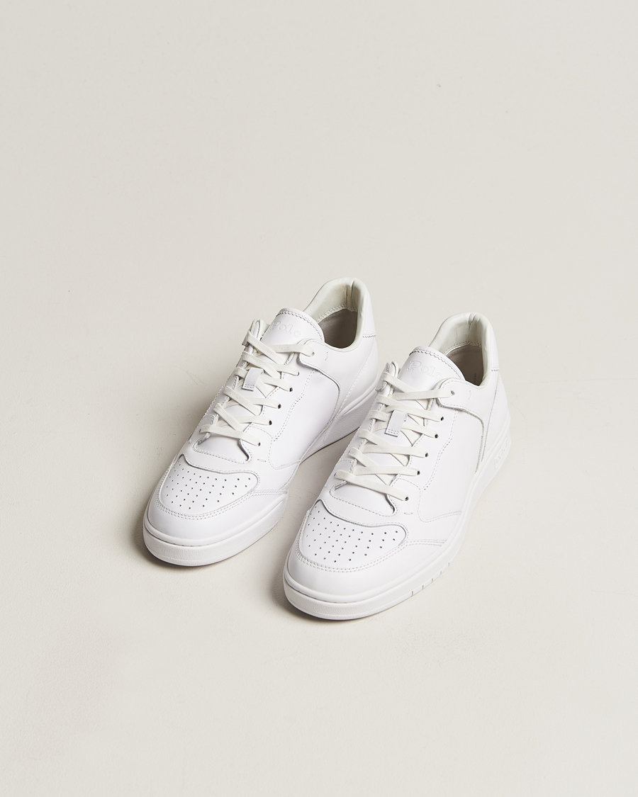 Homme | Polo Ralph Lauren Court Luxury Leather Sneaker White | Polo Ralph Lauren | Court Luxury Leather Sneaker White