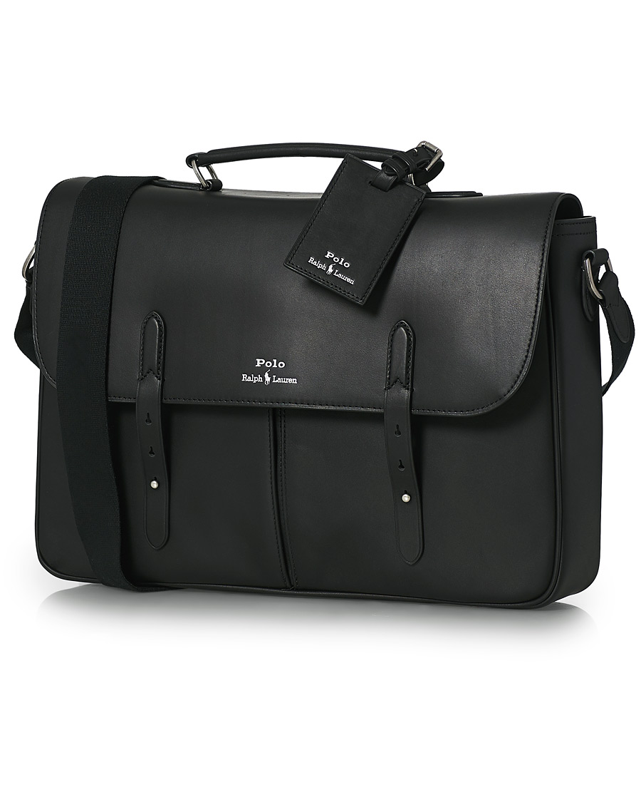 Homme | Polo Ralph Lauren Messenger Bag Black Leather | Polo Ralph Lauren | Messenger Bag Black Leather
