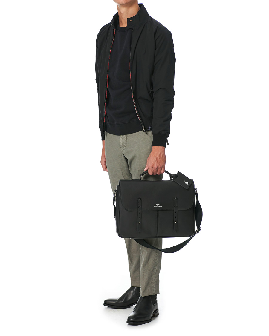 Homme | Polo Ralph Lauren Messenger Bag Black Leather | Polo Ralph Lauren | Messenger Bag Black Leather