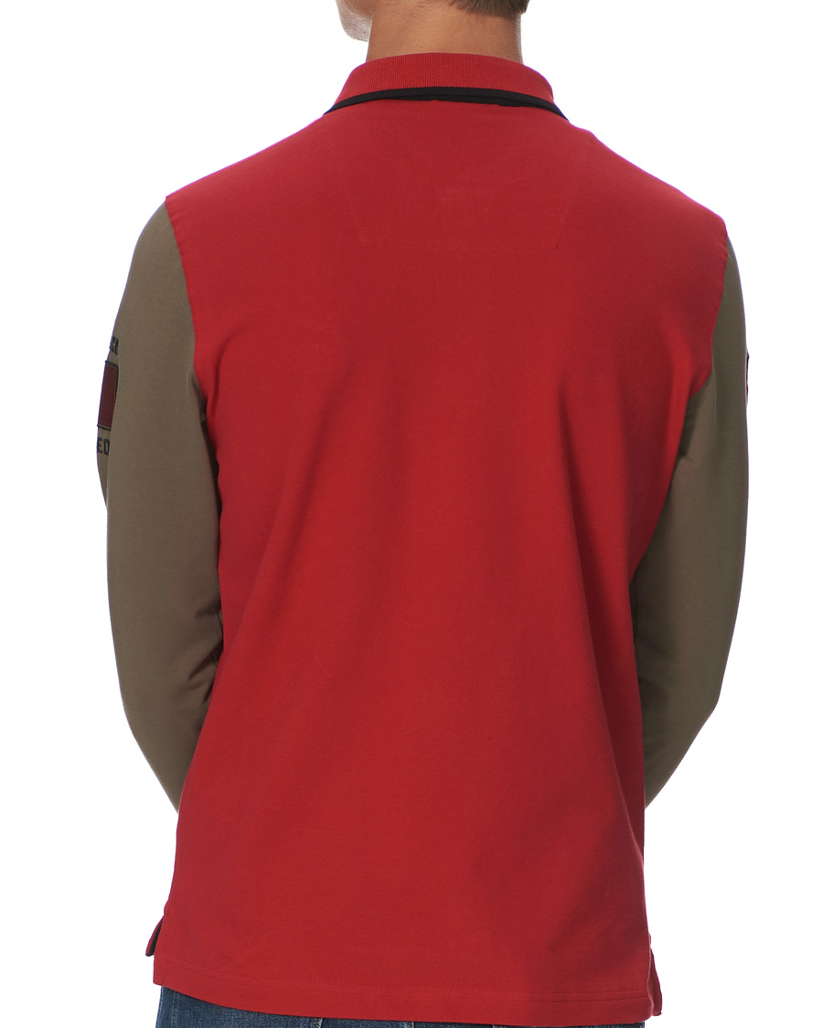 Homme | Pulls Et Tricots | Aeronautica Militare | Long Sleve Logo Polo Military/Black/Red