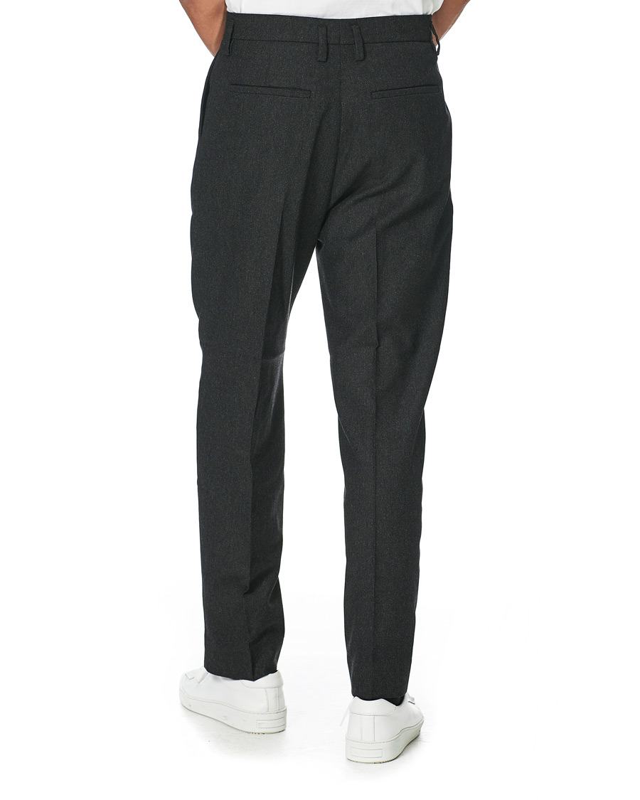 Homme | Pantalons | Filippa K | Samson Flannel Trousers Dark Grey Mel