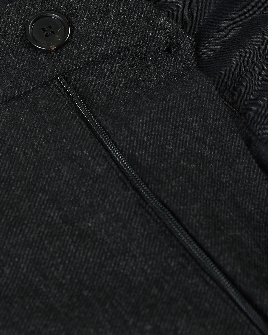 Homme | Pantalons | Filippa K | Samson Flannel Trousers Dark Grey Mel