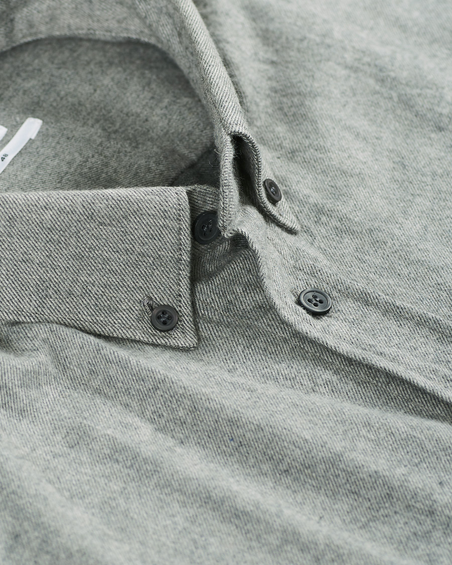 Heren | Overhemden | Filippa K | Zachary Flannel Shirt Grey Melange