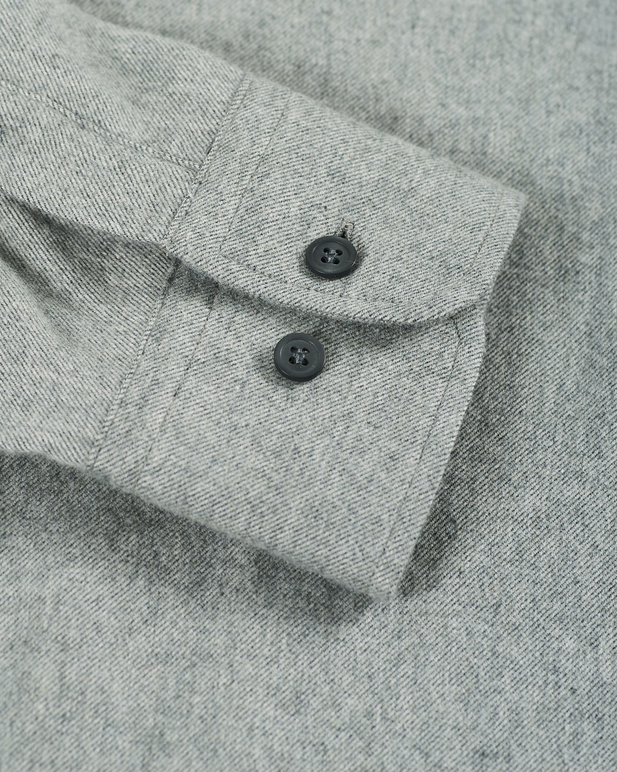 Heren | Overhemden | Filippa K | Zachary Flannel Shirt Grey Melange
