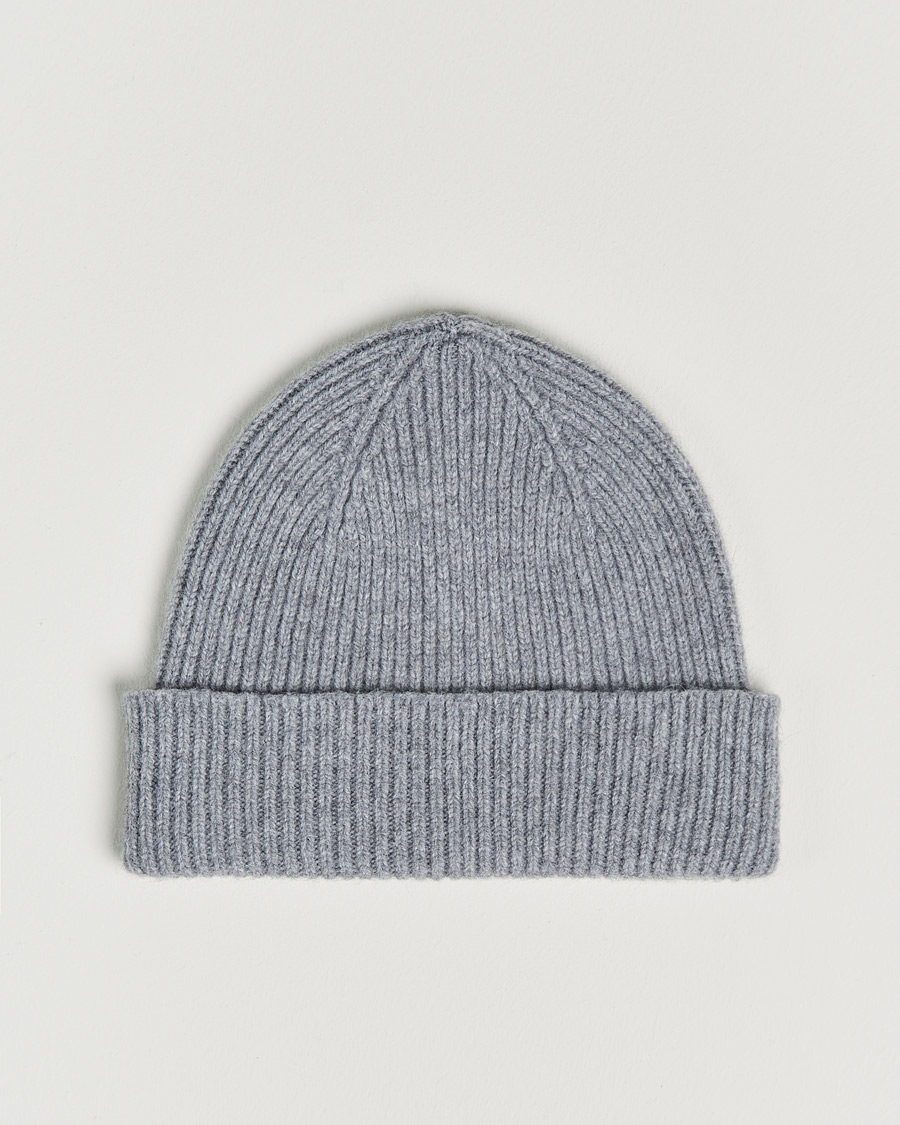 Homme | Bonnets | Le Bonnet | Lambswool/Caregora Beanie Smoke