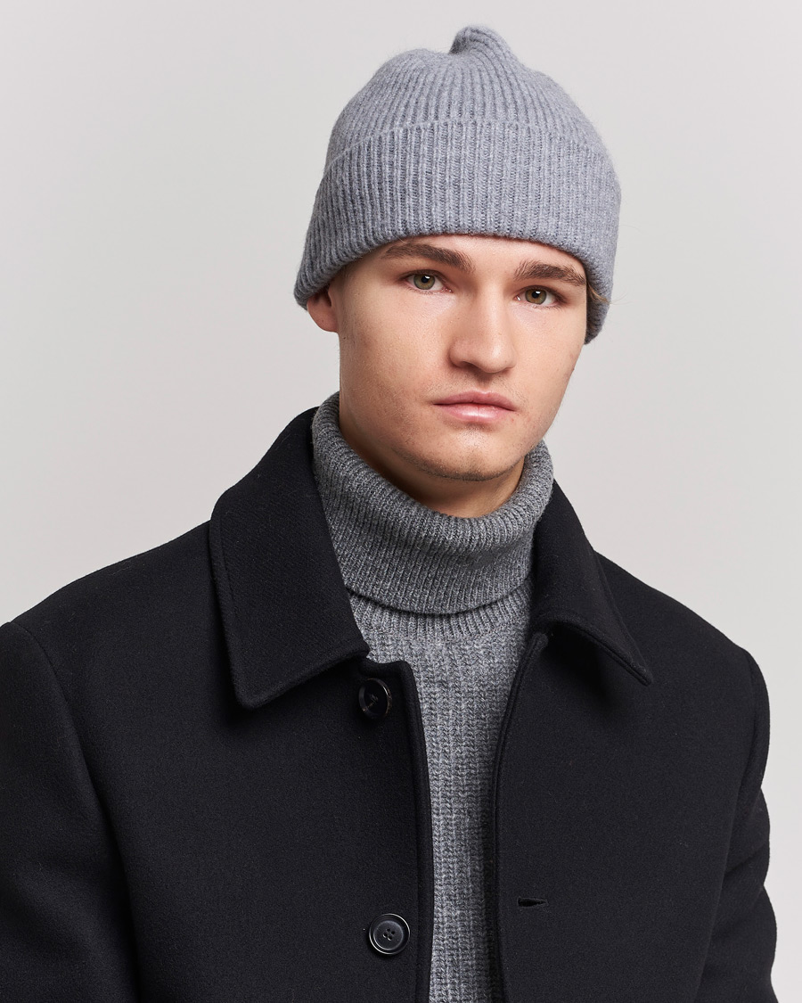 Homme | Le Bonnet Lambswool/Caregora Beanie Smoke | Le Bonnet | Lambswool/Caregora Beanie Smoke
